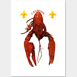 Crawfish Art Posters and Art